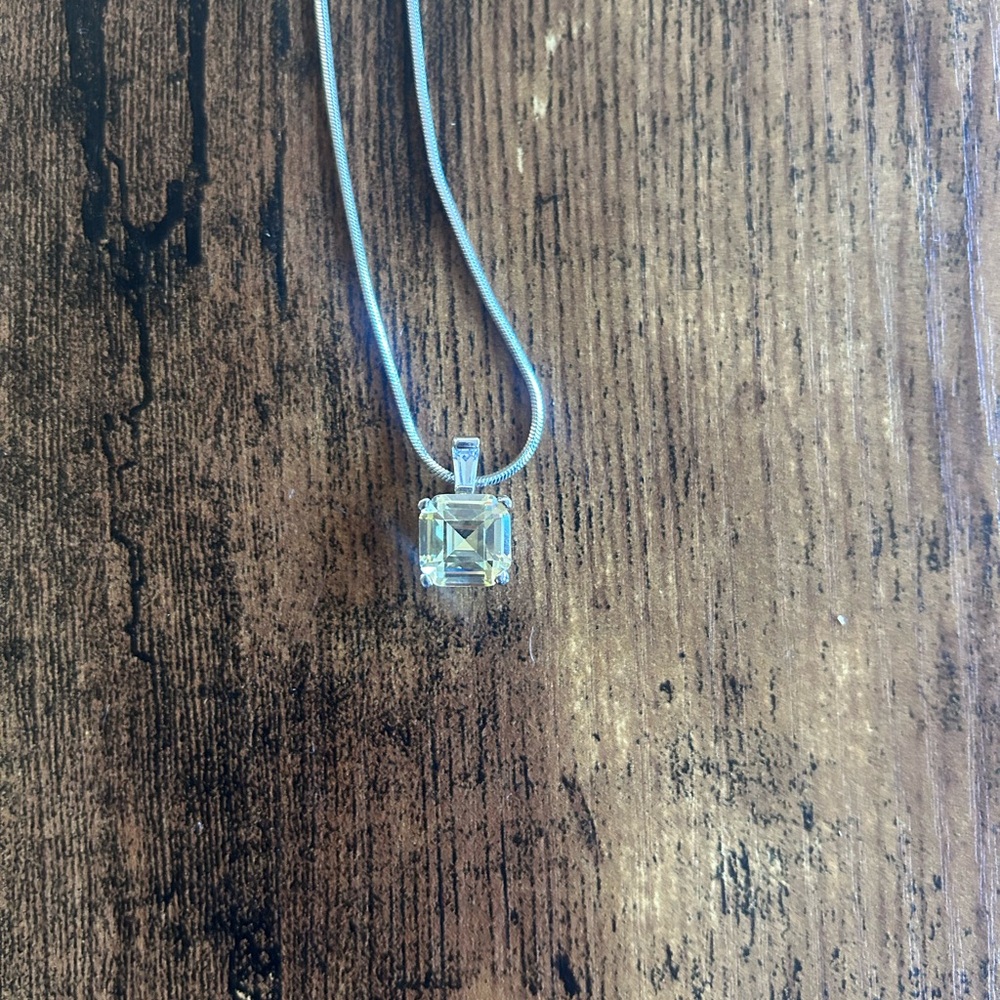 Cookie Lee canary yellow CZ necklace